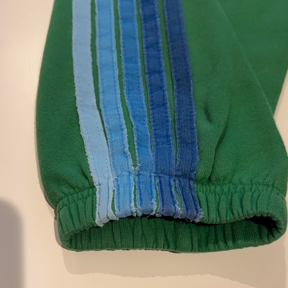 Aviator Nation Green Track Pants with Blue Stripes - Picture 6 of 6